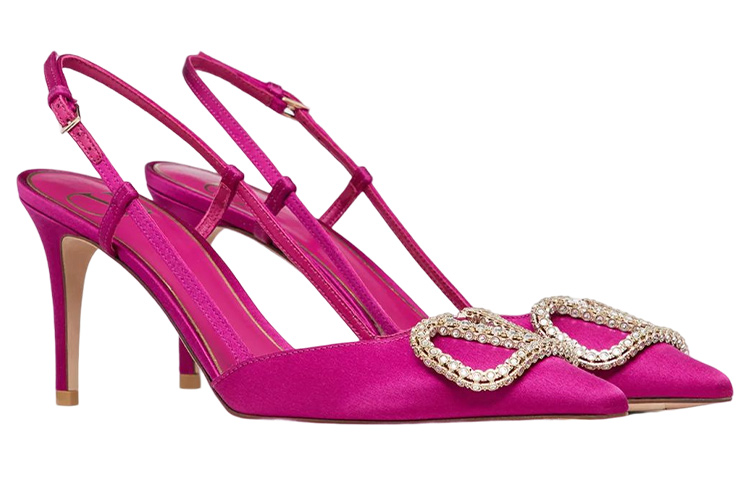 (W) Valentino Vlogo Signature High Heel Sandals 'Rose Purple' 圖 2