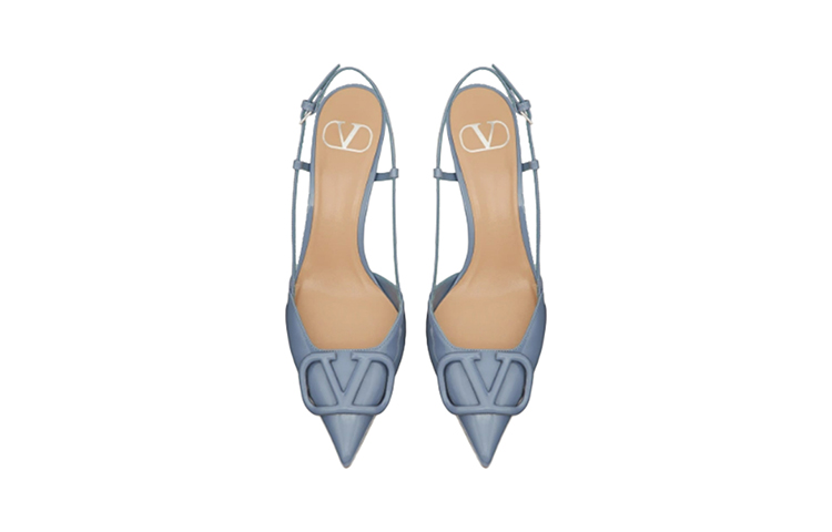 (W) Valentino VLogo Signature High Heels 'Patent Blue with Ribbon Ties' 圖 5