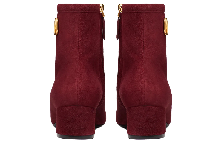 (W) Valentino Vlogo Signature Suede Ankle Boots 'Red' 圖 4