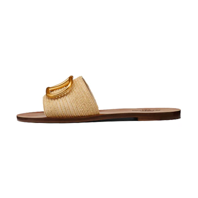 (W) Valentino Vlogo Slide 'Brown Fashion'