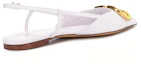 Shop (Women) Valentino VLOGO Slingback Flats 'White' TW0S0R02LEA25V