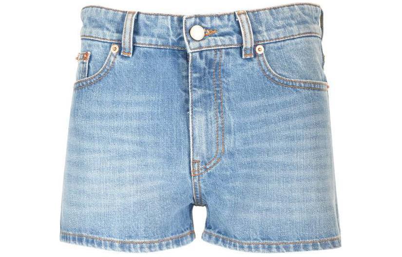Order (Women) Valentino Washed Zipper Casual Denim Shorts Women’s Blue 4B3DD16M8CR508