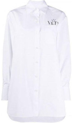 (W) Valentino 白色標誌休閒棉質長袖襯衫 TB3AB16T1M1A01 Buy (W) Valentino 白色標誌休閒棉質長袖襯衫 TB3AB16T1M1A01