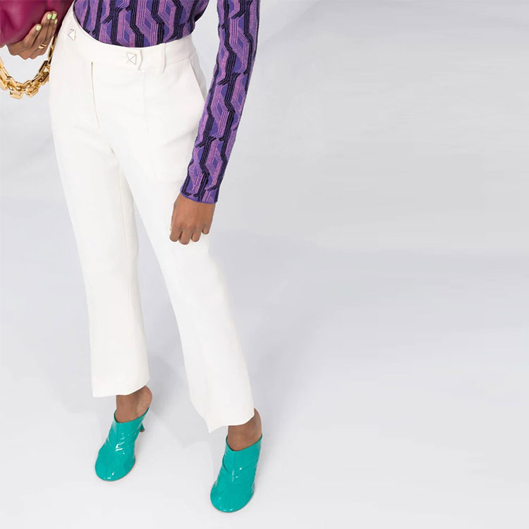 Details for (W) 華倫天奴白色修身直筒中腰西裝長褲 FW21 BRB3651CFA03