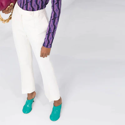 (W) 華倫天奴白色修身直筒中腰西裝長褲 FW21 BRB3651CFA03 Details for (W) 華倫天奴白色修身直筒中腰西裝長褲 FW21 BRB3651CFA03