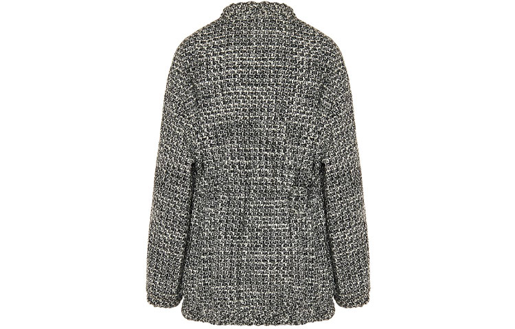 Lookbook (W) Jaket Valentino Wool-Blend Leher-V Wanita Hitam Putih WB3CE2D06G70NA