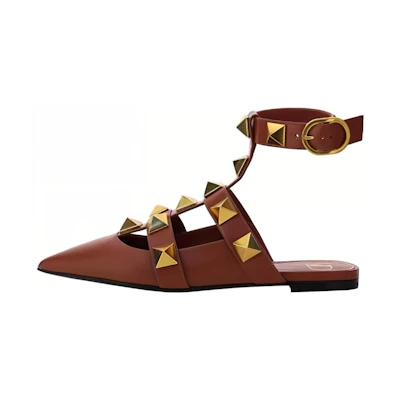 (W) Valentino Ballet Flat 'Brown'