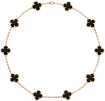 (Women) Van Cleef & Arpels 10 Motif Onyx 18K Gold Necklace for Women. VCARA42700 (Women) Van Cleef & Arpels 10 Motif Onyx 18K Gold Necklace for Women. VCARA42700