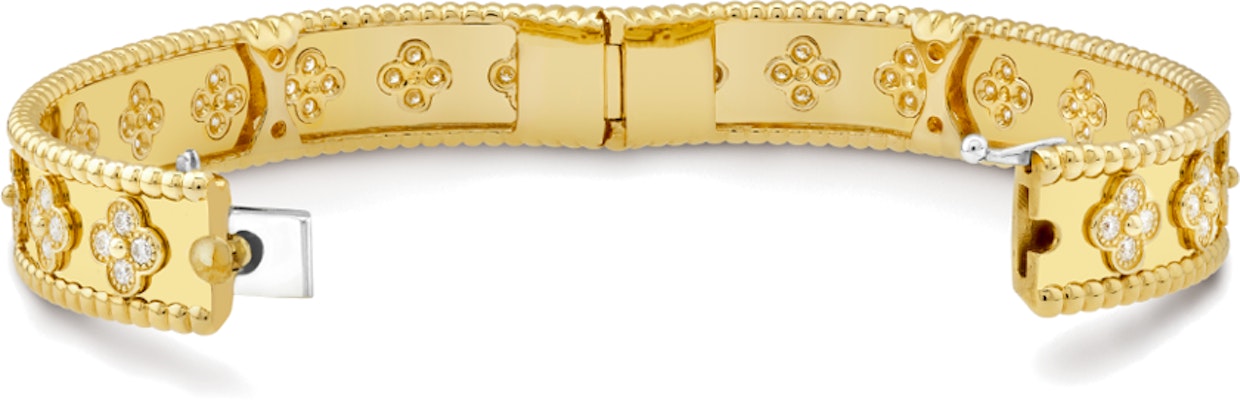 (W) Van Cleef & Arpels Alhambra Gelang Emas 18K Berlian. VCARO3YB00 Lookbook (W) Van Cleef & Arpels Alhambra Gelang Emas 18K Berlian. VCARO3YB00