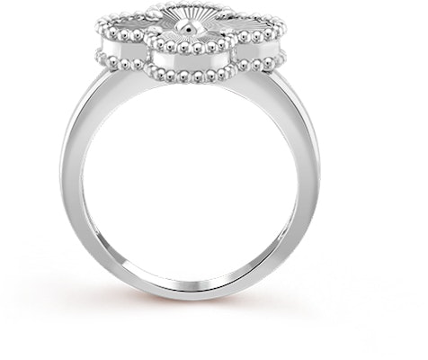 (W) 梵克雅寶 Alhambra 18K白金四葉幸運草戒指 女款 VCARP9XI00 Order (W) 梵克雅寶 Alhambra 18K白金四葉幸運草戒指 女款 VCARP9XI00