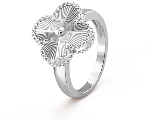 (W) 梵克雅寶 Alhambra 18K白金四葉幸運草戒指 女款 VCARP9XI00 Shop (W) 梵克雅寶 Alhambra 18K白金四葉幸運草戒指 女款 VCARP9XI00