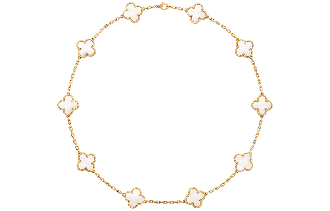 (Women) Van Cleef & Arpels Alhambra 18K Yellow Gold Necklace -  Elegant Jewelry. VCARA42800