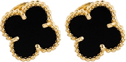 (Women) Van Cleef & Arpels Alhambra Black Gold 18k Clover Stud Earrings for Women. VCARA44900 (Women) Van Cleef & Arpels Alhambra Black Gold 18k Clover Stud Earrings for Women. VCARA44900