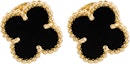 Order (W) Anting Stud Wanita Van Cleef & Arpels Alhambra Black Gold 18k Clover. VCARA44900