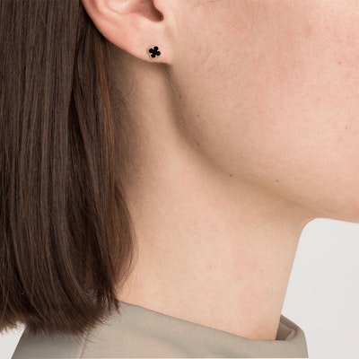 (W) Anting Stud Wanita Van Cleef & Arpels Alhambra Black Gold 18k Clover. VCARA44900 Cheap (W) Anting Stud Wanita Van Cleef & Arpels Alhambra Black Gold 18k Clover. VCARA44900