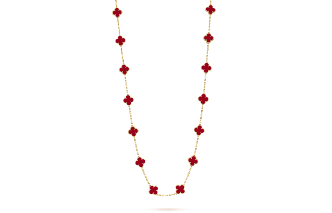 (Women) Van Cleef & Arpels Alhambra Clover 18K Gold Necklace for Women. VCARD39800
