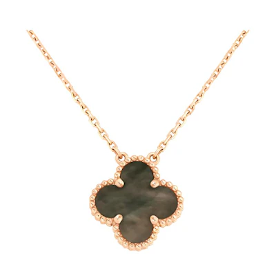 (Women) Van Cleef & Arpels Alhambra Clover Necklace 18k White Gold Rose Gold . VCARP4KK00