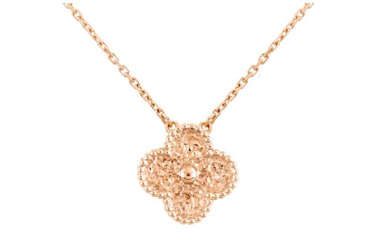 (Women) Van Cleef & Arpels Alhambra Clover Necklace  18K Gold Jewelry. VCARN9ZS00
