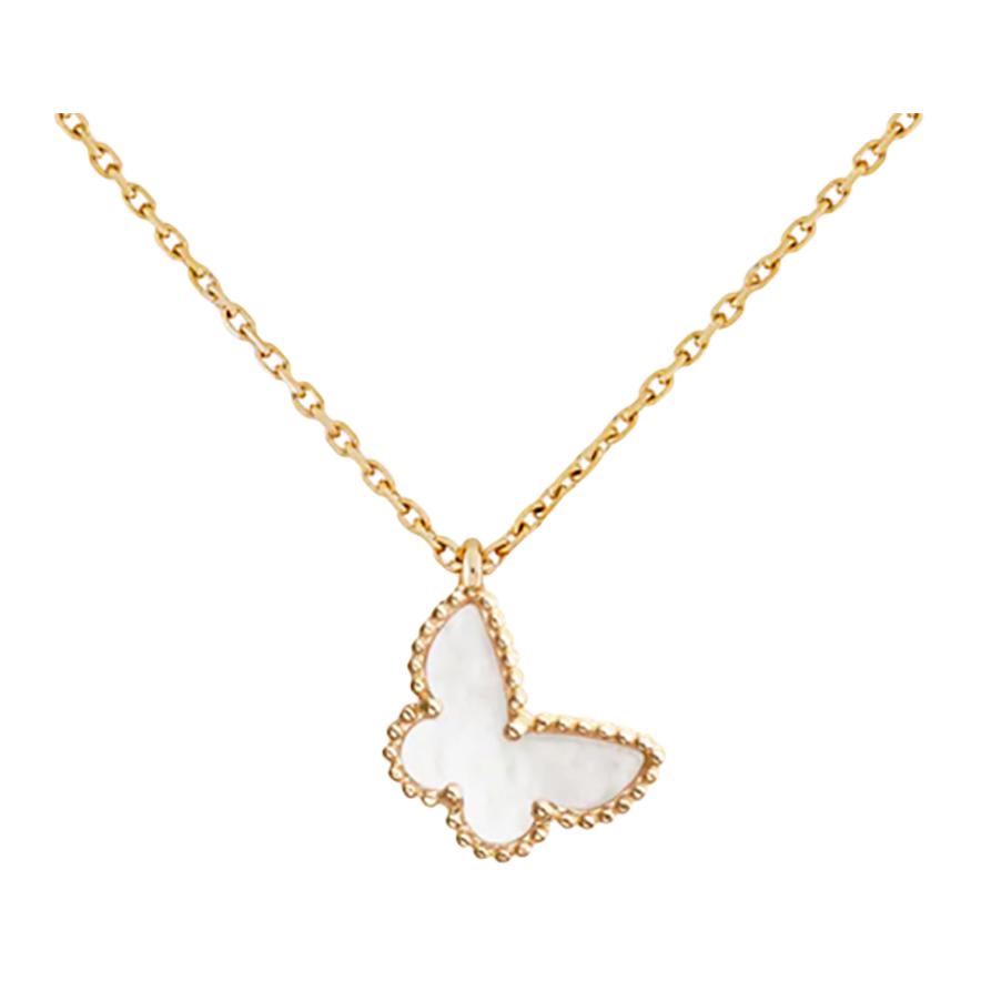 (Women) Van Cleef & Arpels Alhambra Four-Leaf Clover White Gold Necklace for Women. VCARF69300