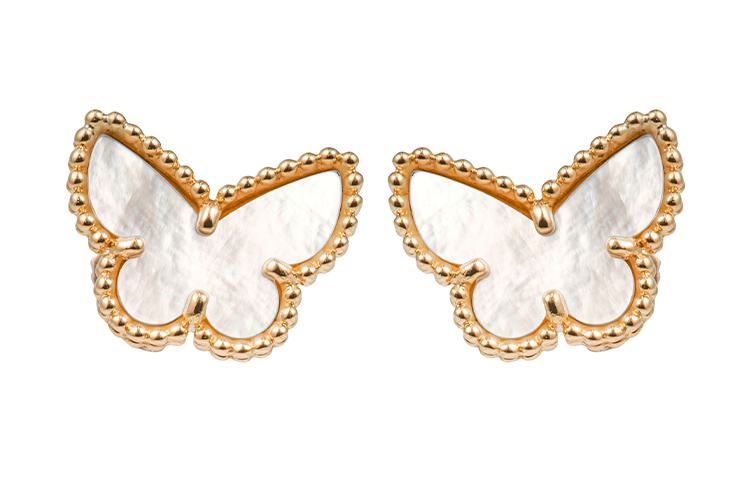 (Women) Van Cleef & Arpels Alhambra Mother of Pearl Butterfly K Gold Earrings Women. VCARN5JM00