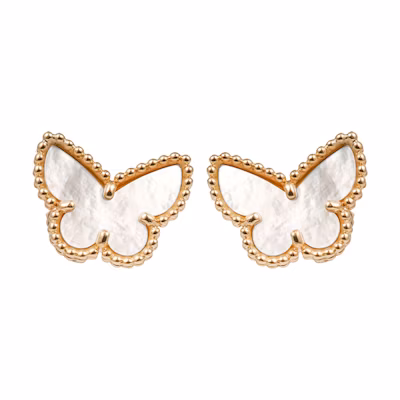 (Women) Van Cleef & Arpels Alhambra Mother of Pearl Butterfly K Gold Earrings Women. VCARN5JM00