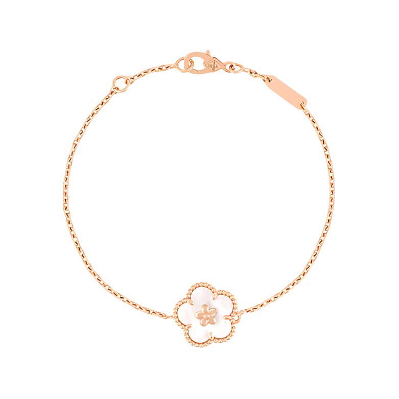 (Women) Van Cleef & Arpels Alhambra Mother of Pearl 18K Rose Gold Bracelet for Women VCARP9V900