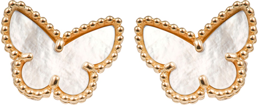 (W) 梵克雅寶Alhambra珍珠母蝴蝶K金耳環女款 VCARN5JM00 Details for (W) 梵克雅寶Alhambra珍珠母蝴蝶K金耳環女款 VCARN5JM00