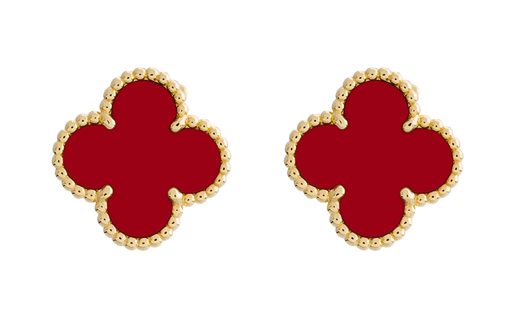 Shop (W) 梵克雅寶四葉幸運紅玉髓耳環 女用款式 VCARD40400