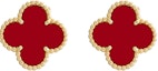 Shop (W) 梵克雅寶四葉幸運紅玉髓耳環 女用款式 VCARD40400