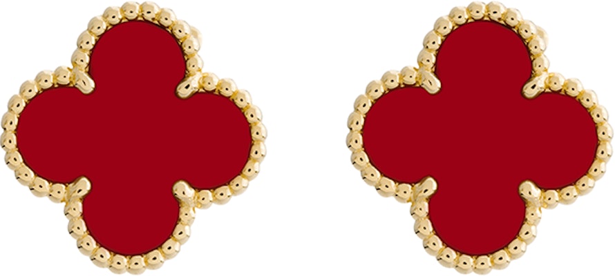 (W) 梵克雅寶四葉幸運紅玉髓耳環 女用款式 VCARD40400 Purchase (W) 梵克雅寶四葉幸運紅玉髓耳環 女用款式 VCARD40400