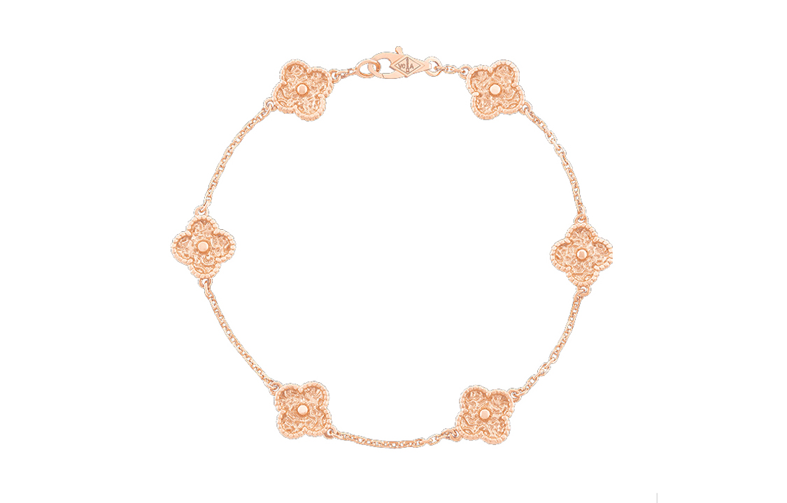 Lookbook (W) Van Cleef & Arpels Alhambra Sweet Clover Gelang Emas Rose 18k. VCARO8DD00