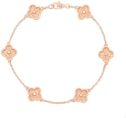 (W) Van Cleef & Arpels Alhambra Sweet Clover Gelang Emas Rose 18k. VCARO8DD00 Lookbook (W) Van Cleef & Arpels Alhambra Sweet Clover Gelang Emas Rose 18k. VCARO8DD00