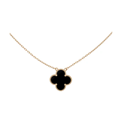 (Women) Van Cleef & Arpels Black Onyx 18K Gold Necklace Black. VCARA45800