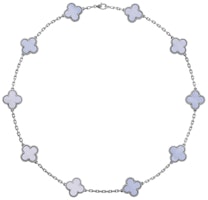 (Women) Van Cleef & Arpels Classic White Gold Malachite Pendant Necklace for Women VCARD34800 (Women) Van Cleef & Arpels Classic White Gold Malachite Pendant Necklace for Women VCARD34800