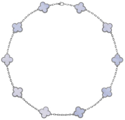 (W) Kalung Liontin Wanita Van Cleef & Arpels Emas Putih Klasik Malachite. VCARD34800 Purchase (W) Kalung Liontin Wanita Van Cleef & Arpels Emas Putih Klasik Malachite. VCARD34800