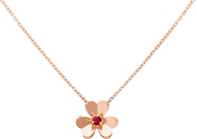 (Women) Van Cleef & Arpels Frivole Mini 18K Rose Gold Necklace for Women. VCARP7S800 (Women) Van Cleef & Arpels Frivole Mini 18K Rose Gold Necklace for Women. VCARP7S800