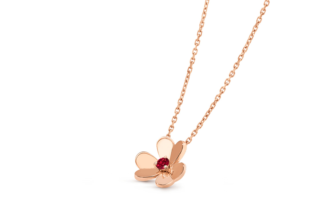 Shop (W) Kalung Wanita Van Cleef & Arpels Frivole Mini 18K Rose Gold. VCARP7S800