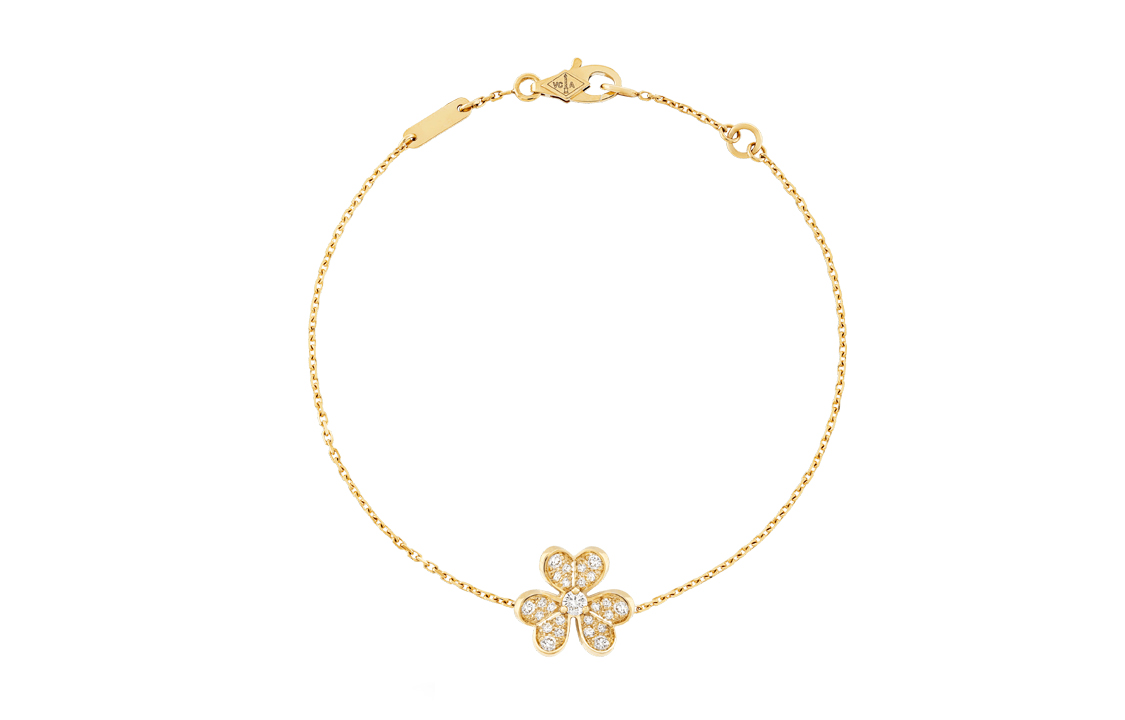 Details for (Women) Van Cleef & Arpels Frivole Mini Bracelet Yellow Gold Diamond  Bracelet. VCARP24100