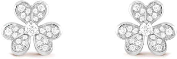 (Women) Van Cleef & Arpels Frivole Mini White Gold Earrings for Women. VCARP3W100 (Women) Van Cleef & Arpels Frivole Mini White Gold Earrings for Women. VCARP3W100