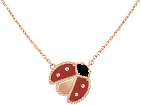 (W) Kalung Van Cleef & Arpels Ladybug Red Agate Emas Rose 18K Perhiasan. VCARP9X000 Order (W) Kalung Van Cleef & Arpels Ladybug Red Agate Emas Rose 18K Perhiasan. VCARP9X000