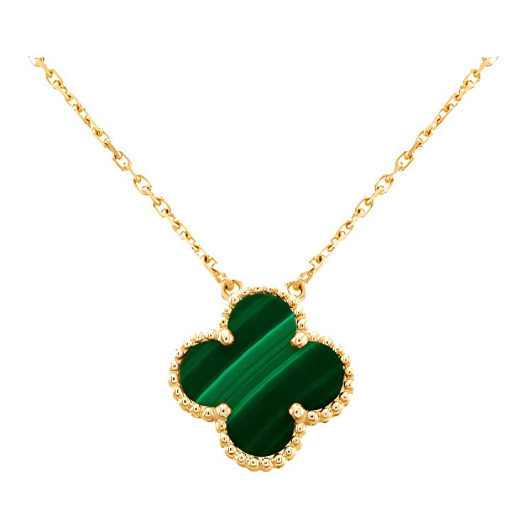 (Women) Van Cleef & Arpels Malachite Necklace Medium Gold for Women. VCARO9VA00