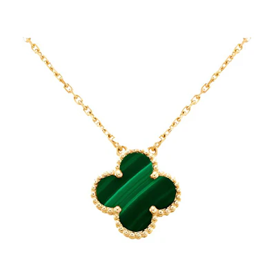 (Women) Van Cleef & Arpels Malachite Necklace Medium Gold for Women. VCARO9VA00