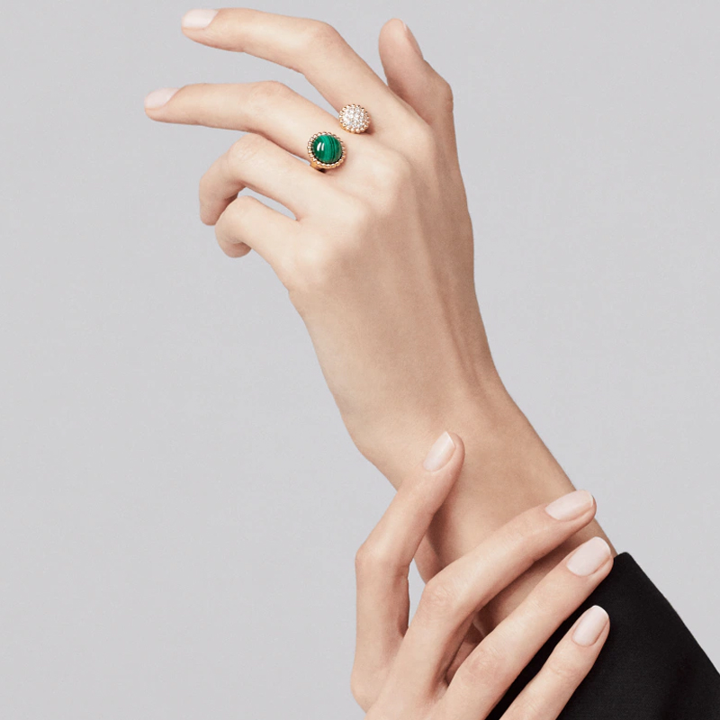 Details for (W) 梵克雅寶Perlée Couleurs孔雀石戒指女性款式 VCARO9SU00