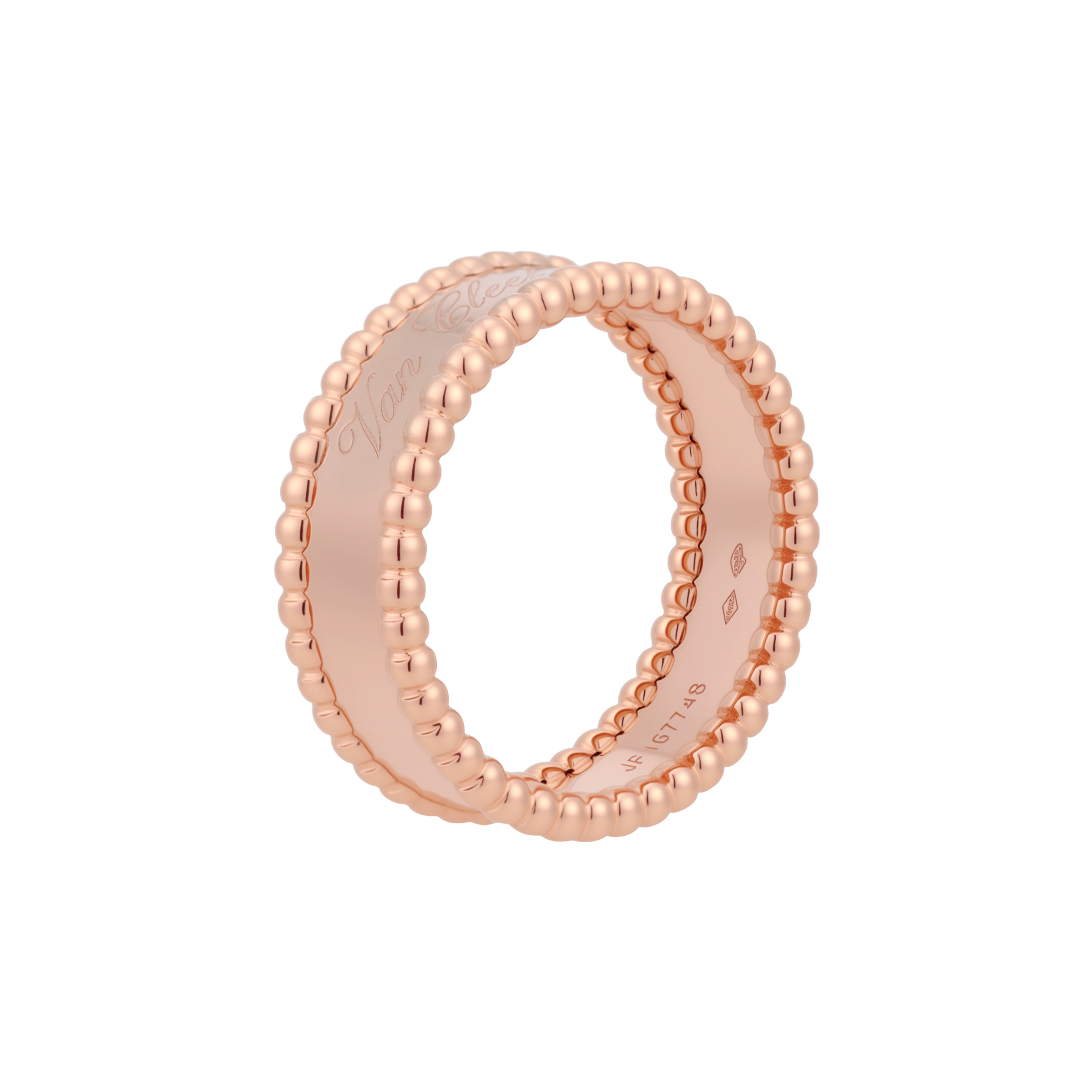 (Women) Van Cleef & Arpels Perlée Rose Gold Ring for Women. VCARN32400