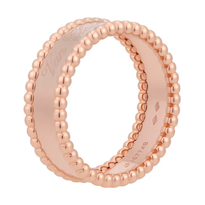 (Women) Van Cleef & Arpels Perlée Rose Gold Ring for Women. VCARN32400