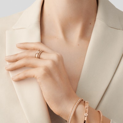 (W) Van Cleef & Arpels Perlee Kaleidoscope 18K玫瑰金女士戒指 VCARN9PB00 Details for (W) Van Cleef & Arpels Perlee Kaleidoscope 18K玫瑰金女士戒指 VCARN9PB00