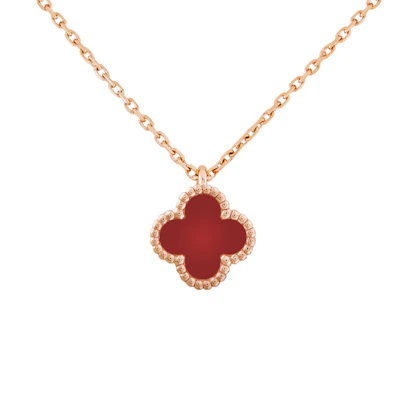 (Women) Van Cleef & Arpels Red Carnelian 18K Rose Gold Necklace for Women Red. VCARN59M00 Buy (Women) Van Cleef & Arpels Red Carnelian 18K Rose Gold Necklace for Women Red. VCARN59M00