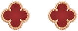 Order (W) Anting Wanita Van Cleef & Arpels Red Carnelian Emas Rose 18k Single Flower. VCARN6BO00
