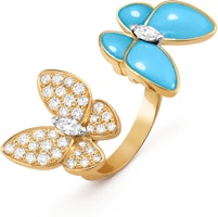(Women) Van Cleef & Arpels Two Butterfly Yellow Gold Between the Finger Ring VCARP7UZ00 (Women) Van Cleef & Arpels Two Butterfly Yellow Gold Between the Finger Ring VCARP7UZ00