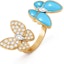 Order (W) Van Cleef & Arpels Two Butterfly Cincin Emas Kuning Antara Jari. VCARP7UZ00